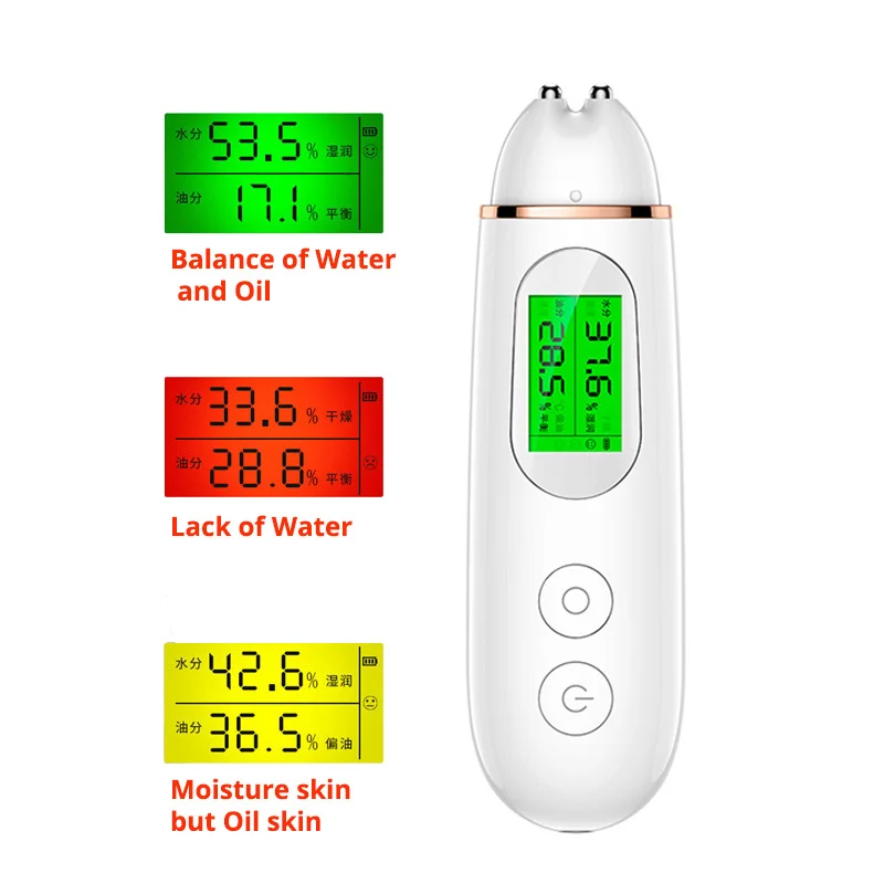 Portable Skin Scanner Digital Skin Moisture And Oil Tester LCD Monitor Facial Professional Skin Scanner Analyzer