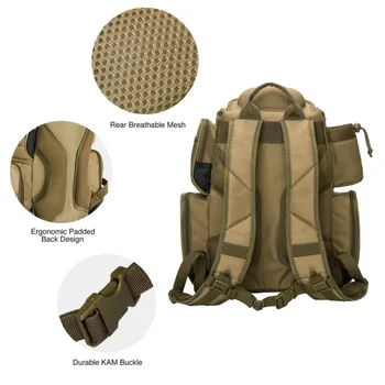 Outdoor waterproof Fishing Backpack with 4