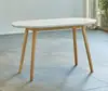 120*60 oval blanco mesa de café
