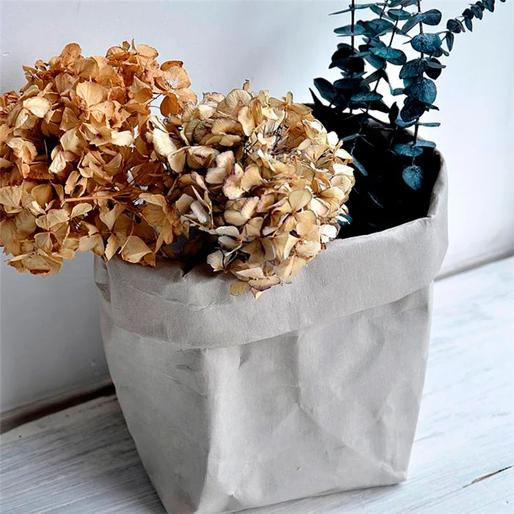 Eco-friendly Stock Kraft Paper Washable Paper Plant Pot Flower Pot Bag