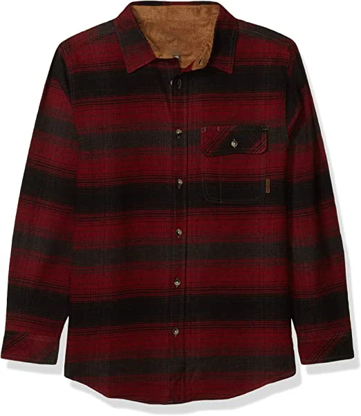Custom Wholesale Mens Wool Long Sleeve Plaid Shirt Mens Plaid