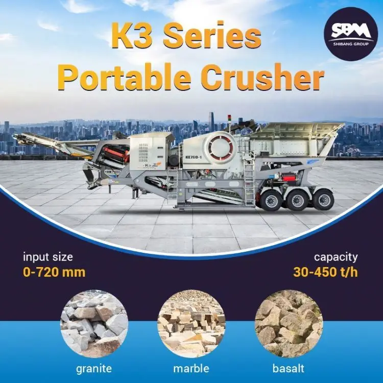 Granite Limestone Gravel Mobile Jaw Crusher Machine Sieve for Crushed Stone