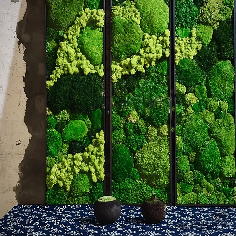 Free Size Customized Artificial Real Preserved Moss Wall Art Moss Picture Frame Decorations