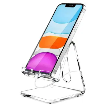 Acrylic transparent mobile phone stand Mobile phone desk transparent phone stand