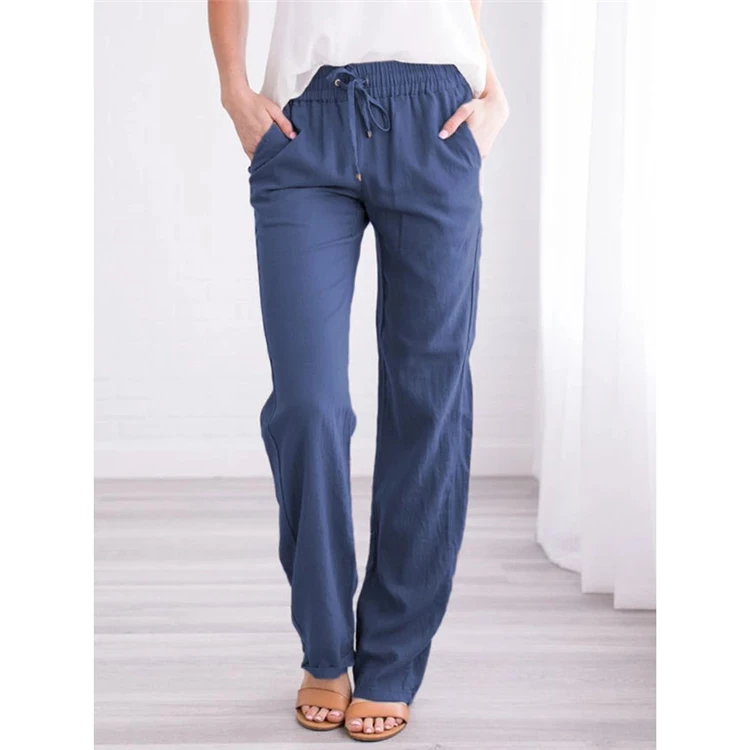 Beste Prijs Plain Polyester Dames Broek Linnen Trekkoord Losse Wijde Broek  Voor Vrouwen Bottoms Broek - Buy Dames Broek,Vrouwen Broek,Vrouwen Bottoms  Broek Product on Alibaba.com