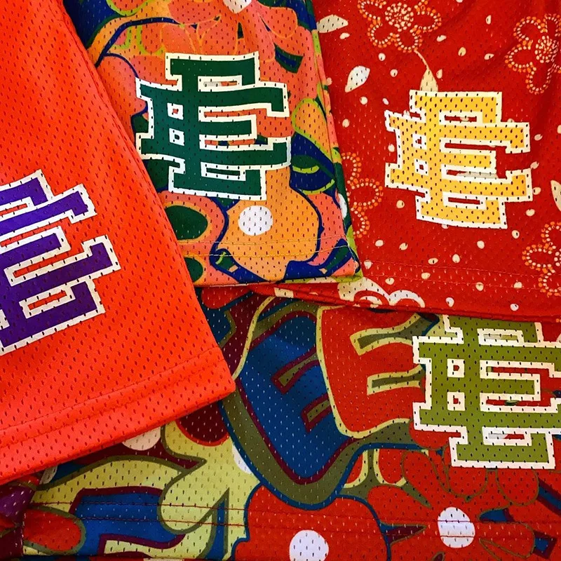 Summer Breathable Mesh Oversized Men Shorts Custom Printed Graphic  Casual Fiess Beach Shorts411_voghion.com