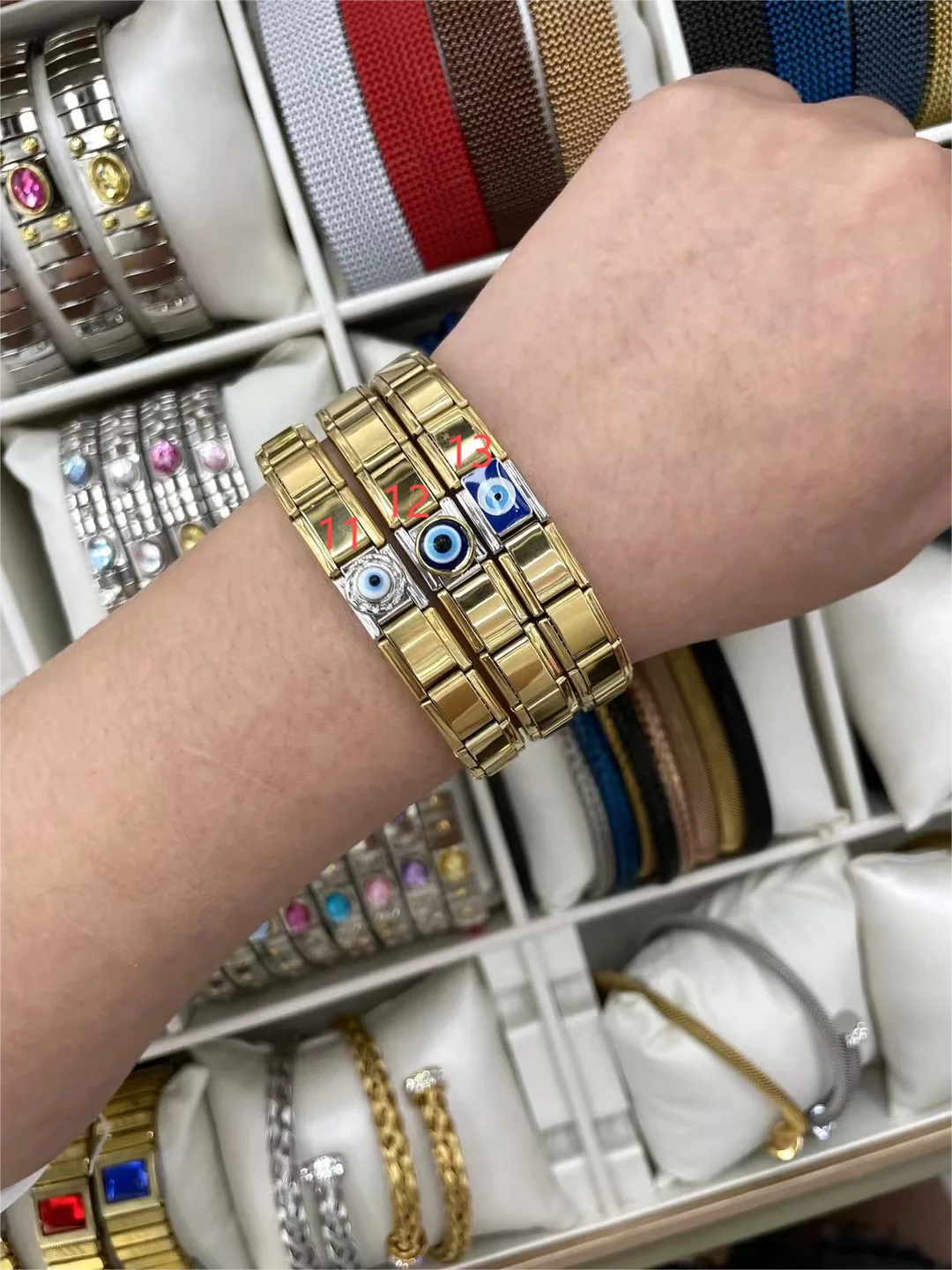 Pulseras De Acero Inoxidable Mujer Bandera De Ecuador Con Encanto