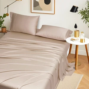 300 Thread Count Bamboo Duvet Cover Set 100%Bamboo Weave Plain Dyed Bedding for Home & Hotel