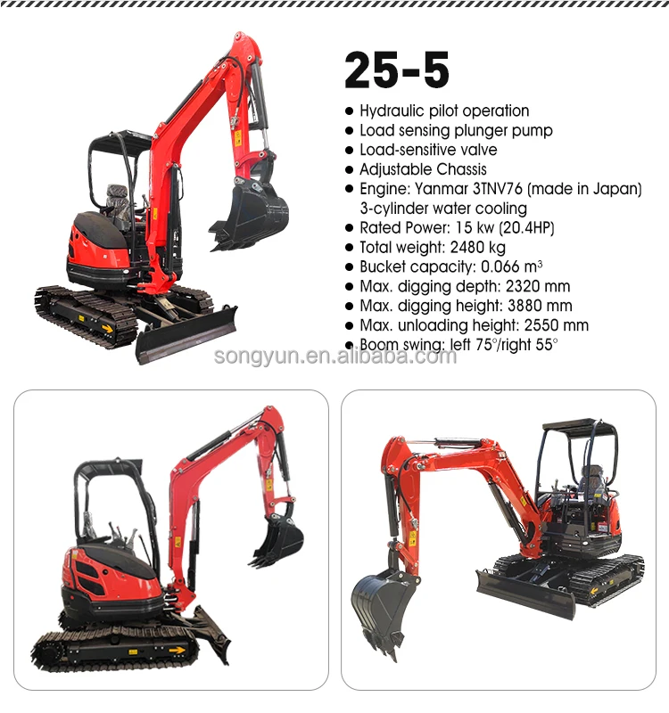 Kubota Chinese Excavator 2 Ton China Best Quality And Cheap Price Small