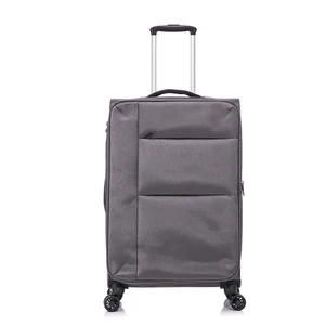 Oem Custom Lightweight Soft Nylon Luggage 4 Pieces 20 24 28 32 Inch Spinner 4 Wheels Suitcase Luggage Sets