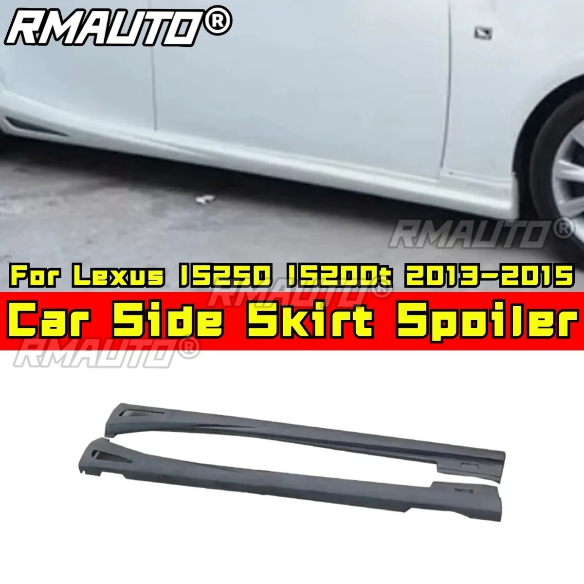 Full Body Kit For Lexus IS200t/IS250 - Front Bumper Lip, Side Skirts, Rear Lip, Gloss Black ABS 12 thumbnail image