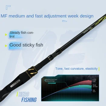 Multi-section Telescopic 5-Section Ultra-Light Carbon Lure Fishing Rod with Straight Handle for Carp Bottom Fishing – Rod – view 5