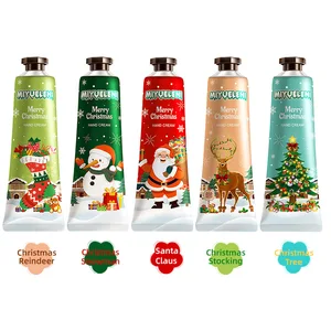 RTS 5 Pieces Christmas Style Moisturizing Hand Cream with Rich Fragrance Natural Plant Ingredients Whitening & OEM