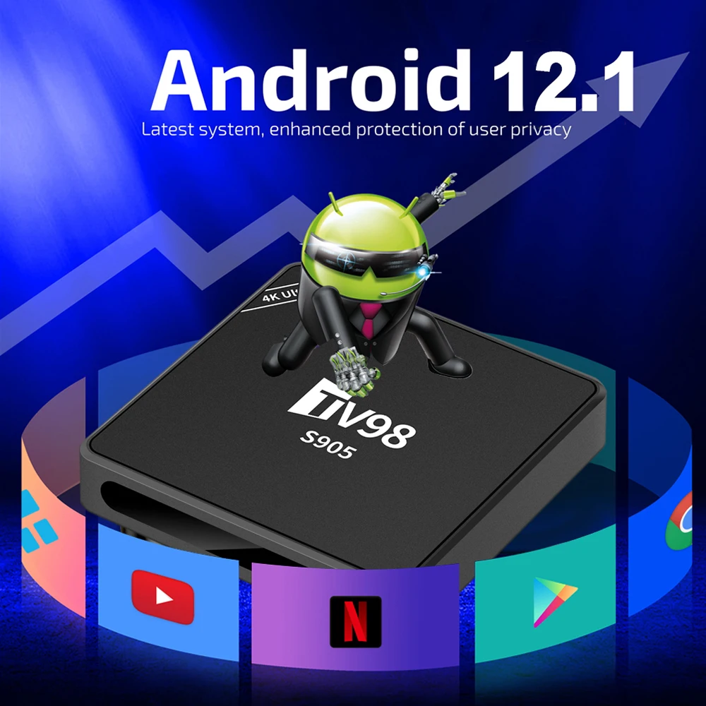 T.V Amazon.com: Android TV Box 10.0 4GB RAM 64GB ROM, Android