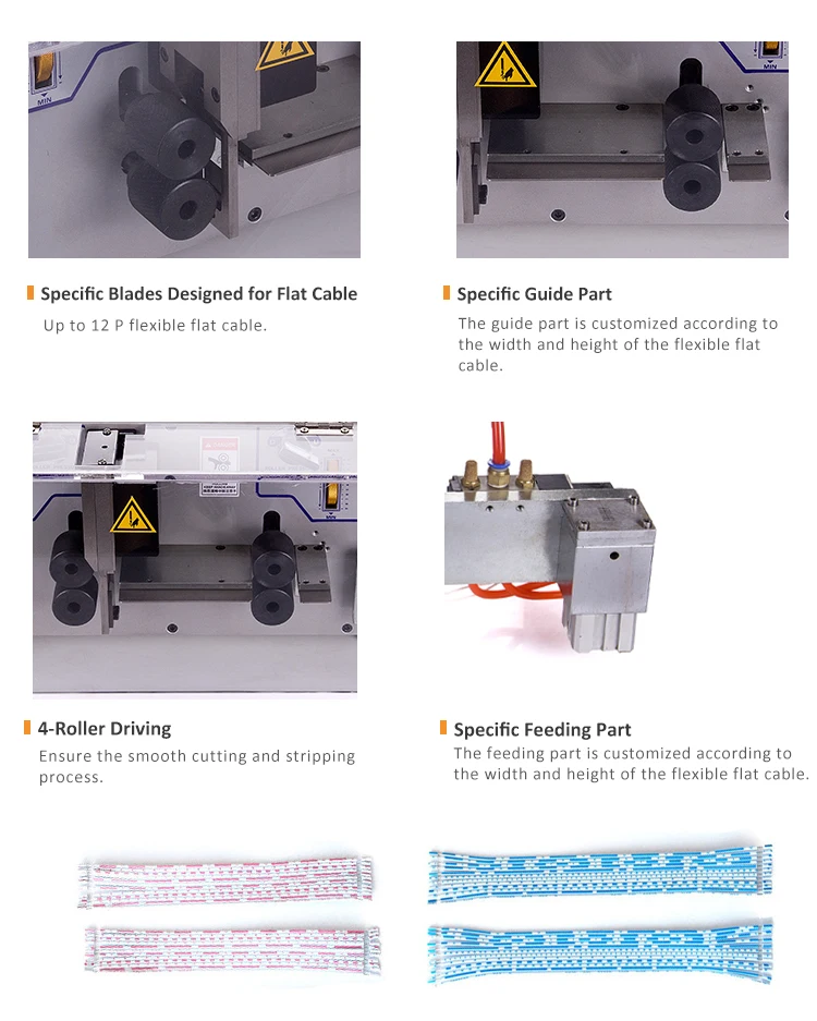 EW-07C Automatic Flexible Flat Cable Cutting & Stripping Machine Wire ...