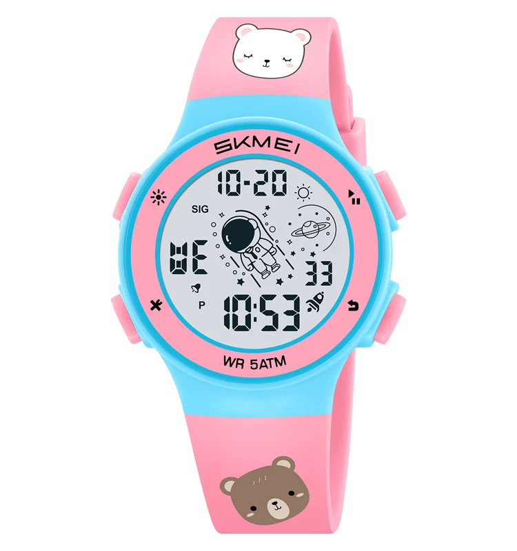 FeiWen Orologi Digitale Piccole Dimensioni Plastica Cassa E Gomma Banda