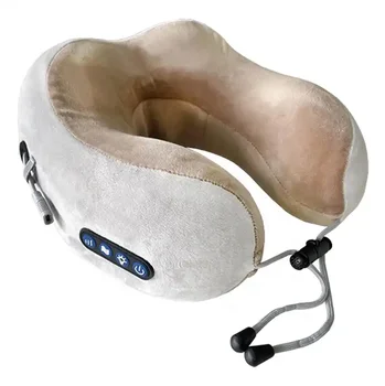 Smart Wireless Portable U Shaped Neck 3D Shiatsu Heating Kneading Neck Relief Travel Car Massage Pillow