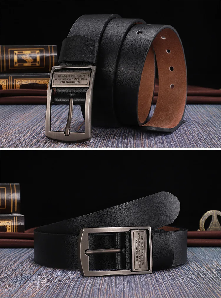 High Quality Vintage Designer Leather Alloy Pin Smooth Buckle Luxury ...