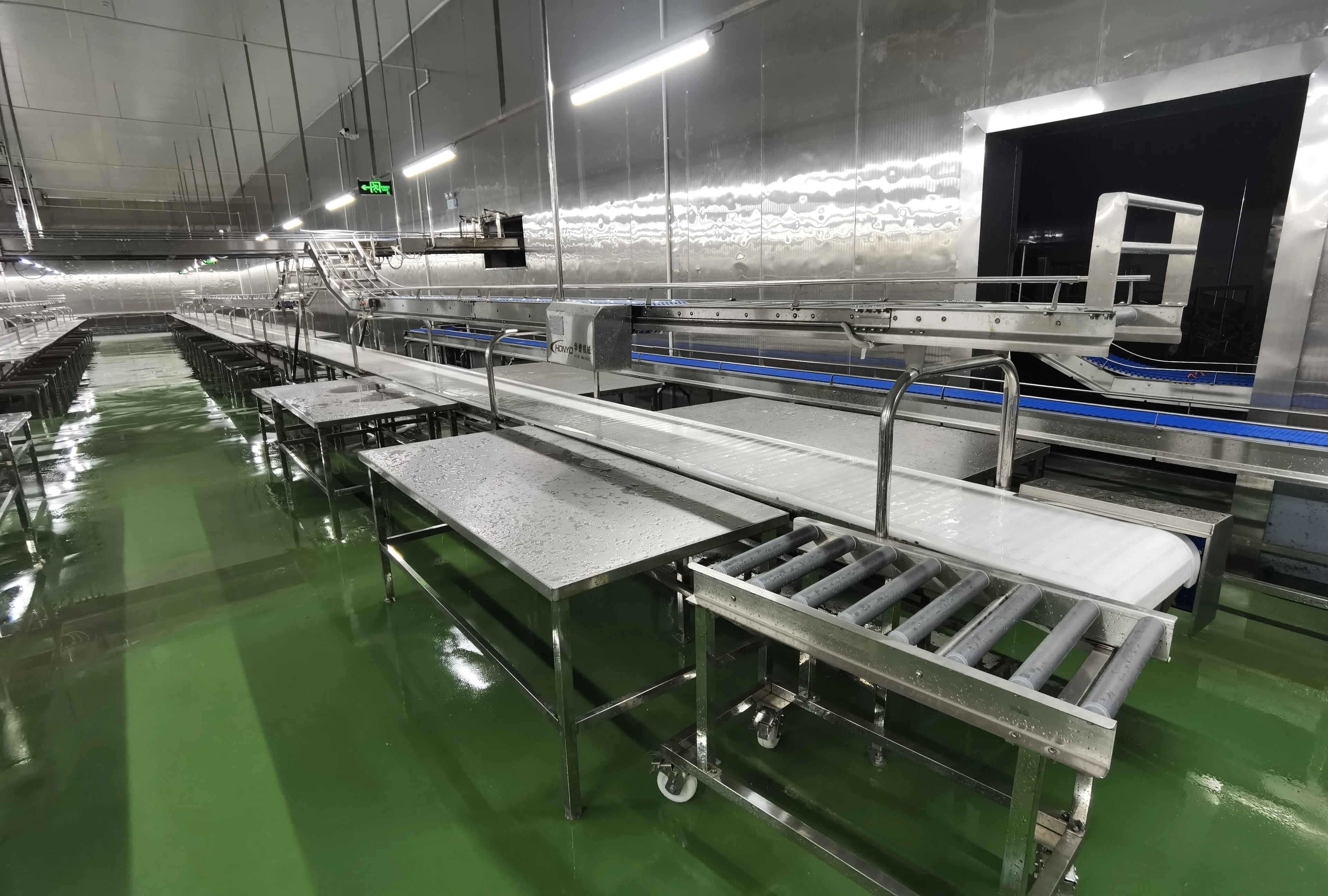 Meat slaughterhouse equipment PVC conveyor belts for cutting and packaging lines