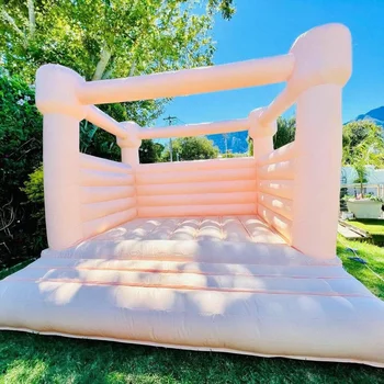 New Hot Sale Inflatable Bouncy Castle White Bounce House For Wedding Jumping Castle