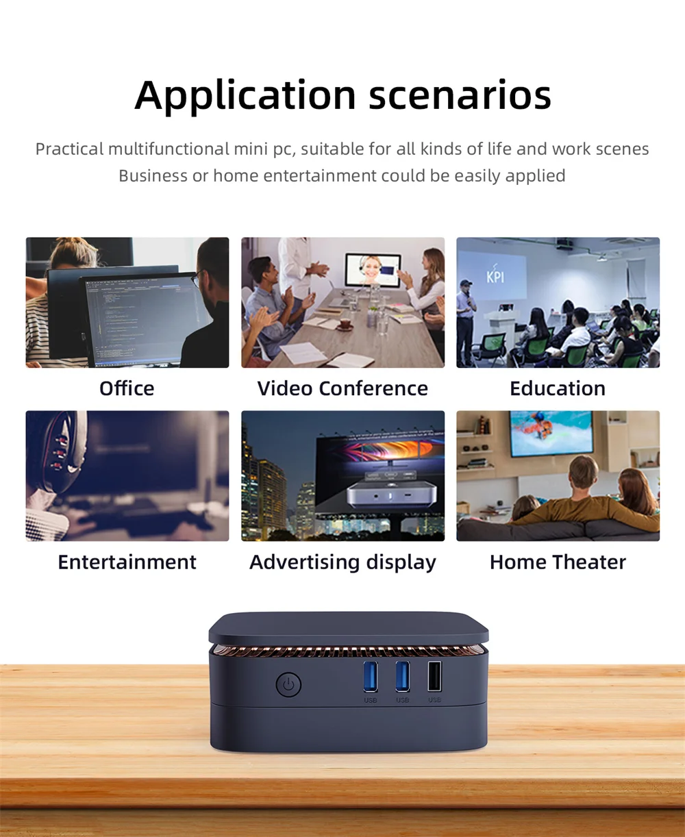 Ranboda Mini Office Computer Mini Pcs N5105 8gb M.2 Sata 128gb/256gb