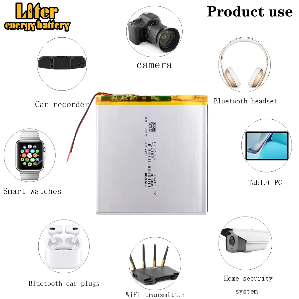 Batteria Li-Po 3.7V 4000mAh Per Tablet - Ricaricabile, Alta Capacità, Nuova