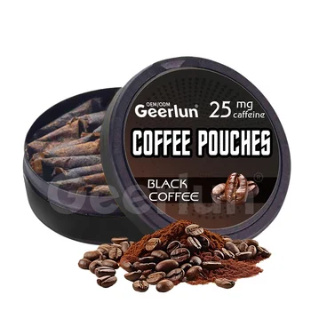 Factory Direct Black Coffee Pouches Creamy Sweet Caramel Taste Lasting Energy Boost Caffeine Energy Nootropic Pouches