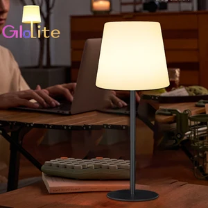 Golite Brand Modern LED Table Lamp for Restaurant Bedroom Hotel Bar Remote Control Battery Power Plastic Body Decorative Bulbs