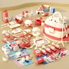 Scatola portaoggetti Hippo rosa-set da 72 pezzi