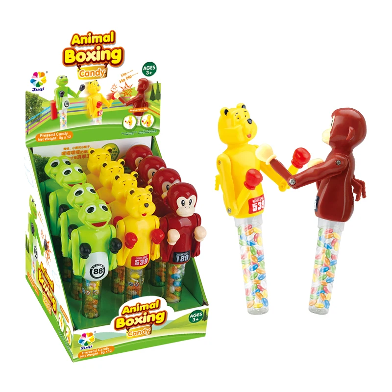 Juqi Candy Toys From Shantou Novelty Confectionery Punch Animal Boxing Toys with Sweets Candied Treats