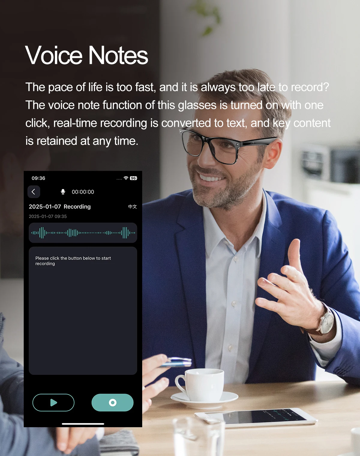 Chinese factory supplier supply  2025 W100 Ai Fashion Smart Glasses Ai Translation For Over 134 Languages Wireless Bt Music Answer Calls Women Men Smart Glasses - Buy Smart Glasses With Ai ai Translation Smart Glasses women Men Smart Glasses 2025