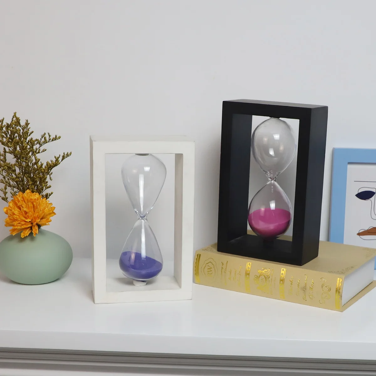 Creative Home Living Room Decoration Hourglass Glass Sand Timer Clock