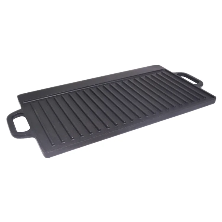 Plancha Rectangular Pre Sazonada De Hierro Fundido Para Parrilla Barbacoa