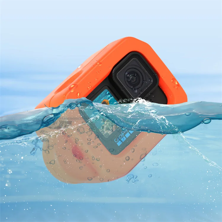 HSU Waterproof Prevent Sinking Floating Ultra-Buoyant Protective Floaty Housing Case For GoPro 12 11 10 9 Water Sports Swimming