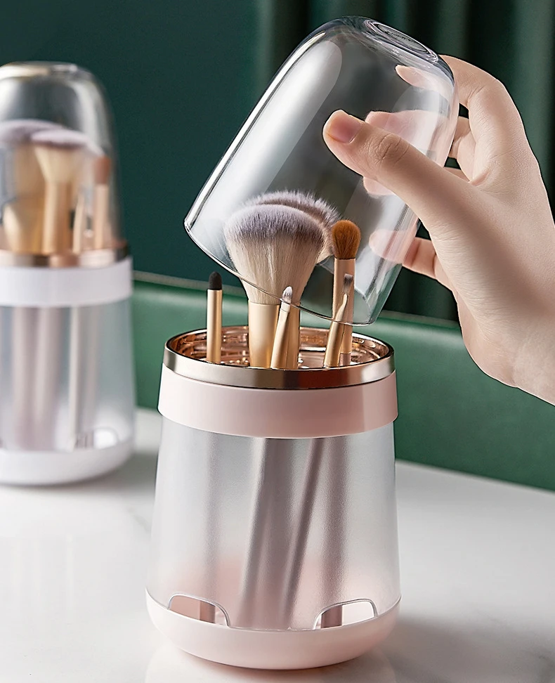 Органайзер для кистей макияжа с пылесборником пластиковый органайзер хранения вместительный Прозрачный держатель