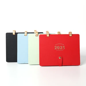 Customized Pu Leather Table Calendar Planner Agenda Diary Office Supplies