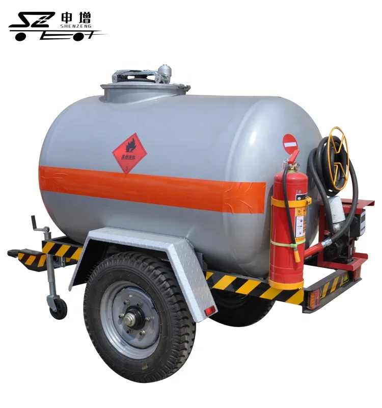 1000L Single Axle Fuel Tanker Diesel Tank Truck Trailer for Sale