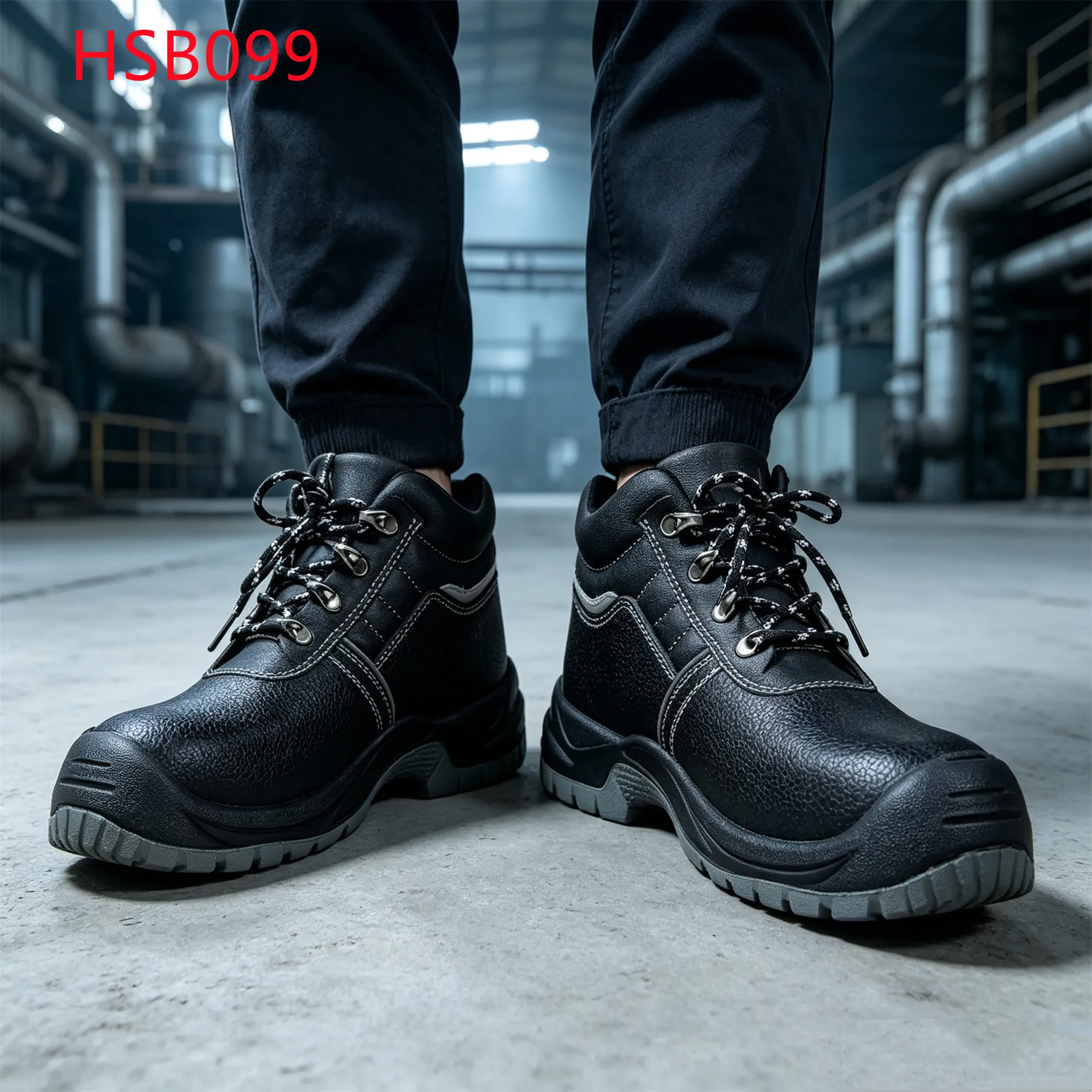 LXG,Foundry Work High-Visibility Design Hua Singh Safety Shoes Hit Prevent PPE Work Boots with Two-tone Braided Shoelace HSB099