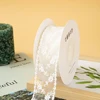 4.0cm Flower Ribbon 5 yards [White]