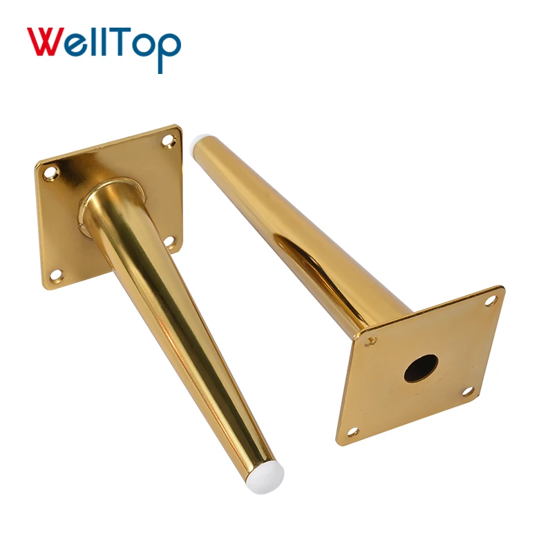 
 150/200/250/300 мм Черный; Цвета: золотистый, Серебристый; Обувь с ремешками диванные металлические Наклонный конус ноги шкаф стул чайный столик ножка кровати VT-03.110  