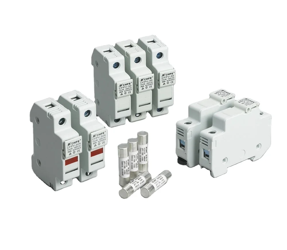 DC Solar PV Fuse Solar DC Cylindrical  10A 15A 20A 25A 30A 32A 1000V Ceramic Fuse 10X38 for Solar System Protection