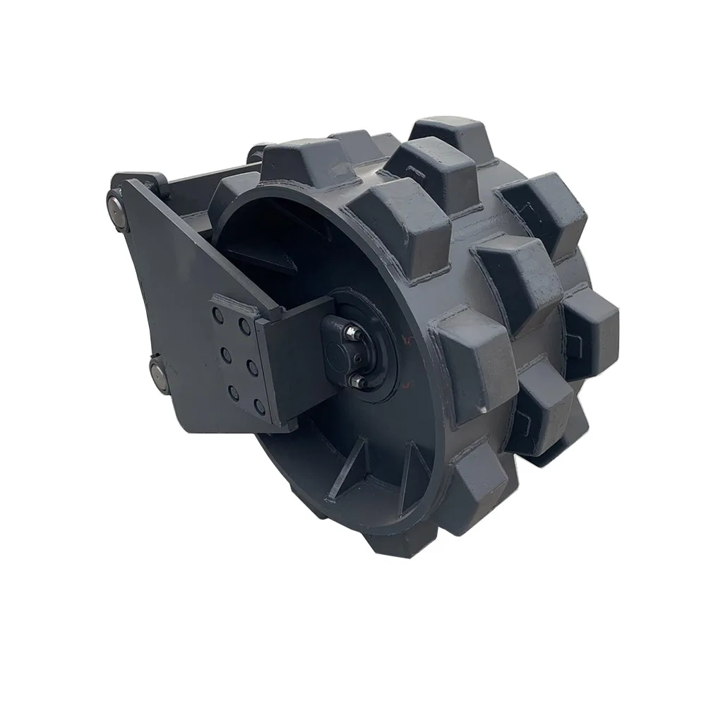 Reliable Quality Excavator Attachments Compactor Roller Soil Excavator Compaction Whee for Sale