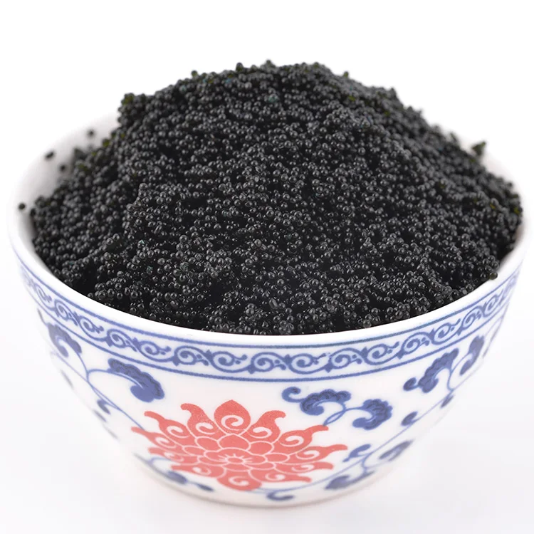 Wholesale Canned Ball Ikan Sushi Frozen Seasoned Black Caviar Ebiko Lump  Fish Roe Black and Red in a Bottle Japanese Food Kg
