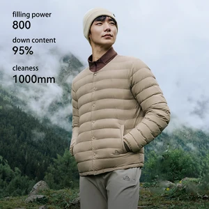 PELLIOT Outdoor 800 Puff Cold Resistant Goose Down Jacket Men's Winter Ultralight Warm Short Down Jacket