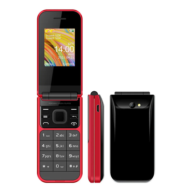 Flip Phone Gsm UNIWA Keypad Mobile Phone Large Keyboard Ad Large Bettery Senior Cell Phones F2720