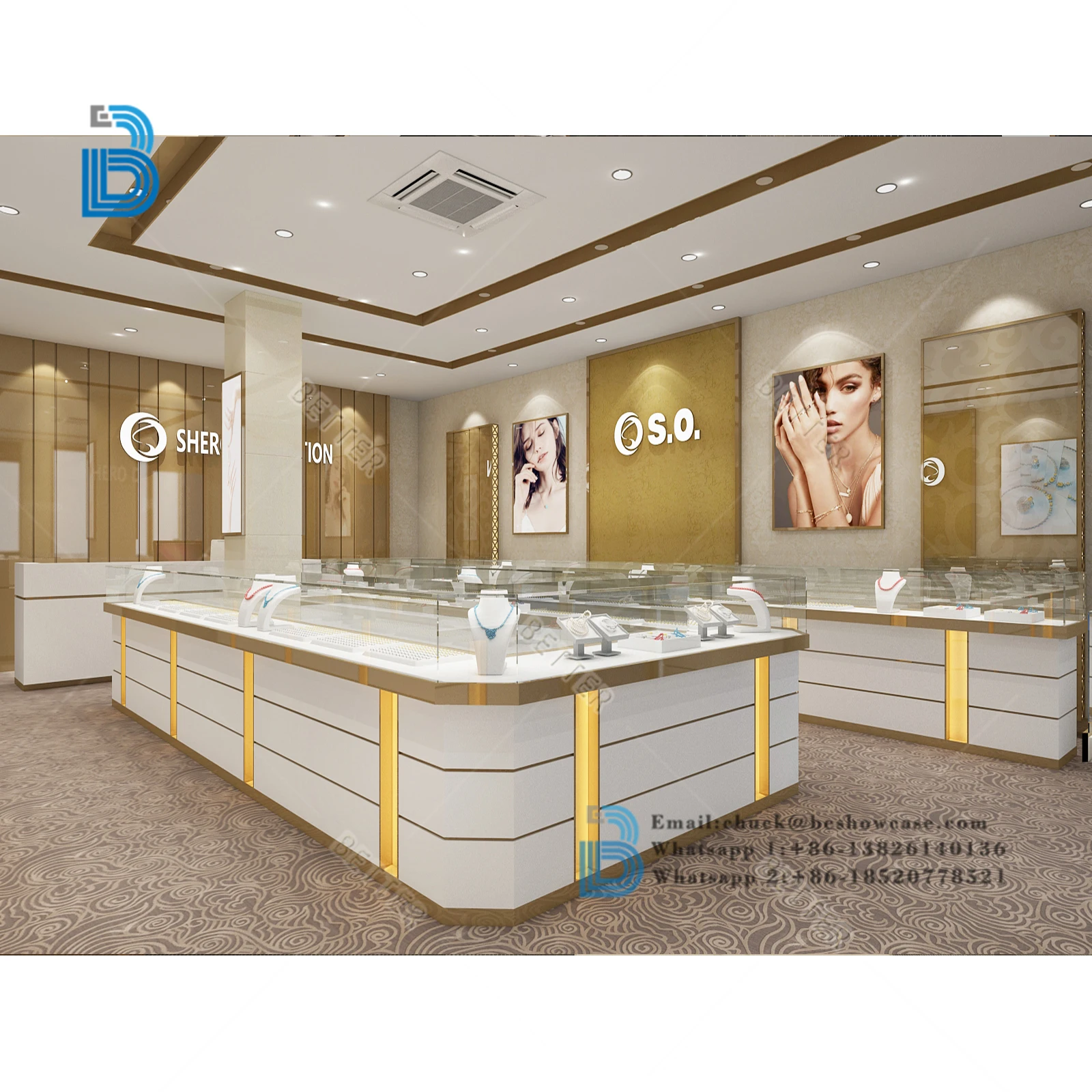 Joyería de terciopelo de lujo, collar, anillo, logotipo