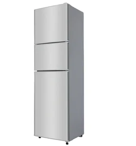 Factory Direct Sale 158L Three Doors Vertical Electric Refrigerator Fridge with Portable Installation for Household Use