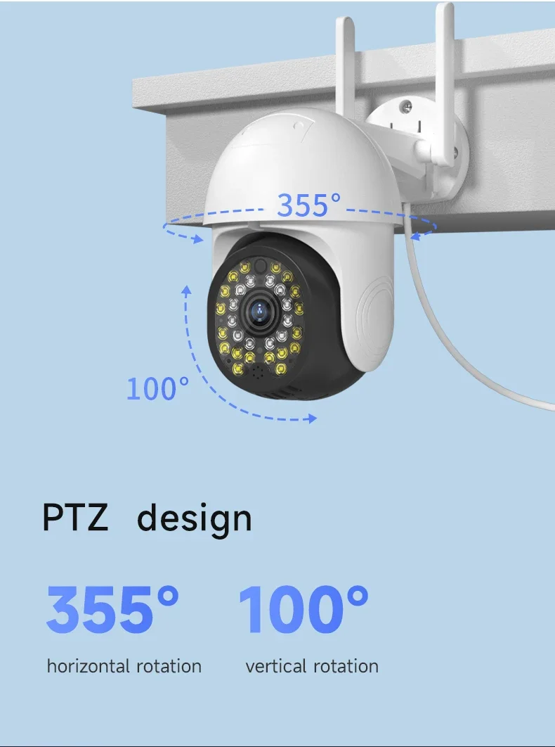 V380 P12 Factory Supply Smart Control PTZ Camera 3MP Outdoor Security Wireless Camera Surveillance Wifi Camera supplier