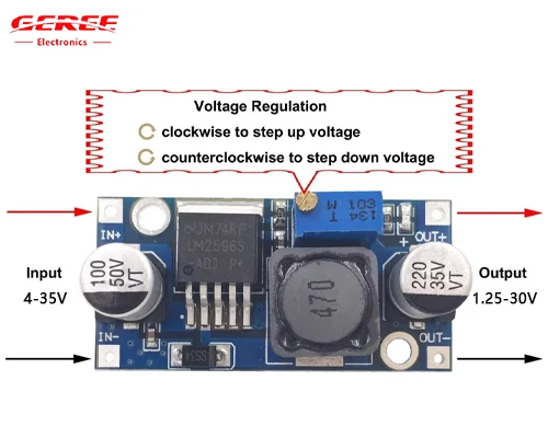 Multi Series DC-DC Step up and Step Down Module LM2596 12V Mini Convert Digital Adjustable Voltage Regulated Circuit Board
