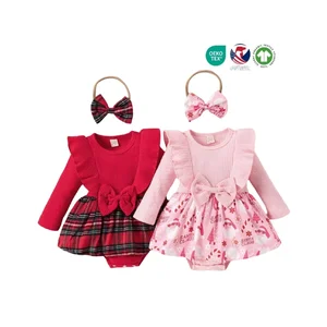 Baby Clothes Romper Cotton Toddler Rompers One Pieces Playsuits Jumpsuit 2PCS Plain Baby Rompers